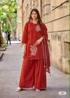 Blue Pearl By Wooglee Russian Viscose Plazzo Suits